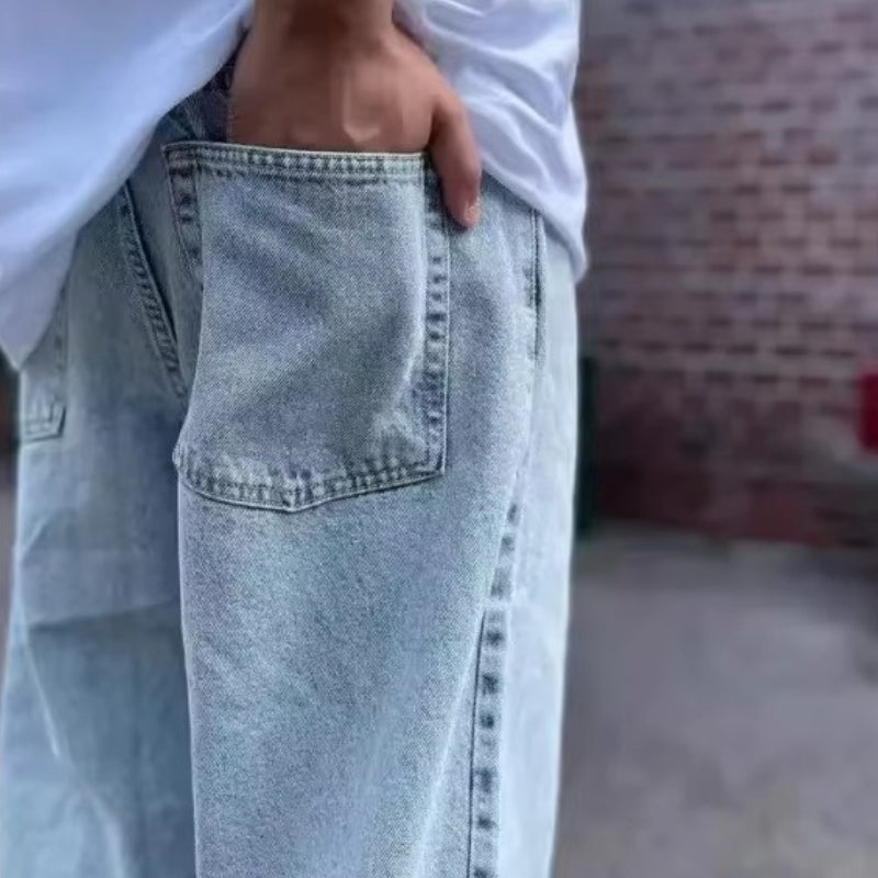 Charles – Wijde Broek met Meerdere Zakken en Hoge Taille