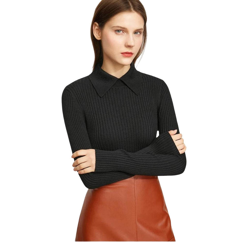 Natalie - Trui met lange mouwen slim fit en geribd design