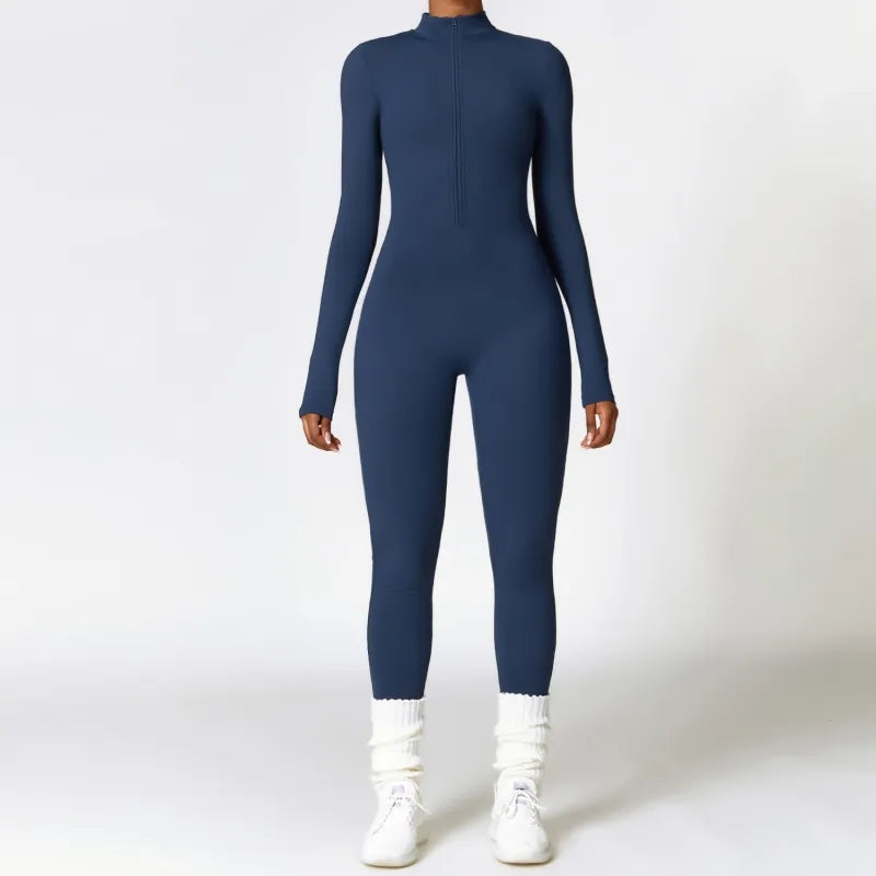 Zoey – Chique jumpsuit met lange mouwen en ritssluiting