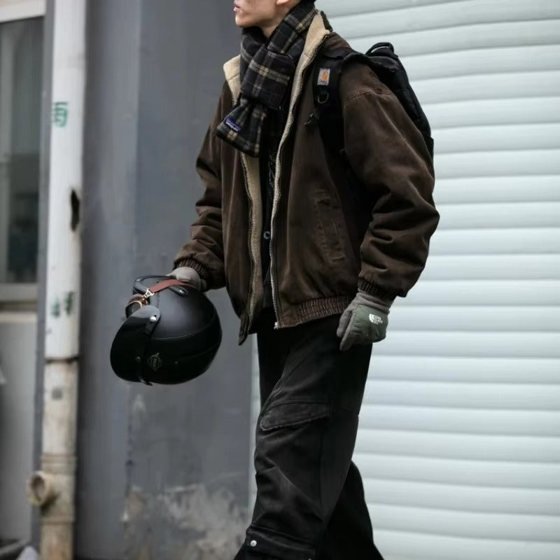 James – Lange mouwen jas met ritssluiting en zijzakken