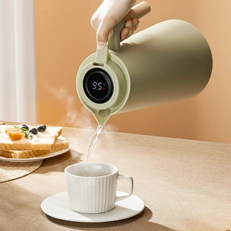 ThermoMate – Thee thermoskan met digitaal display en compacte handgreep