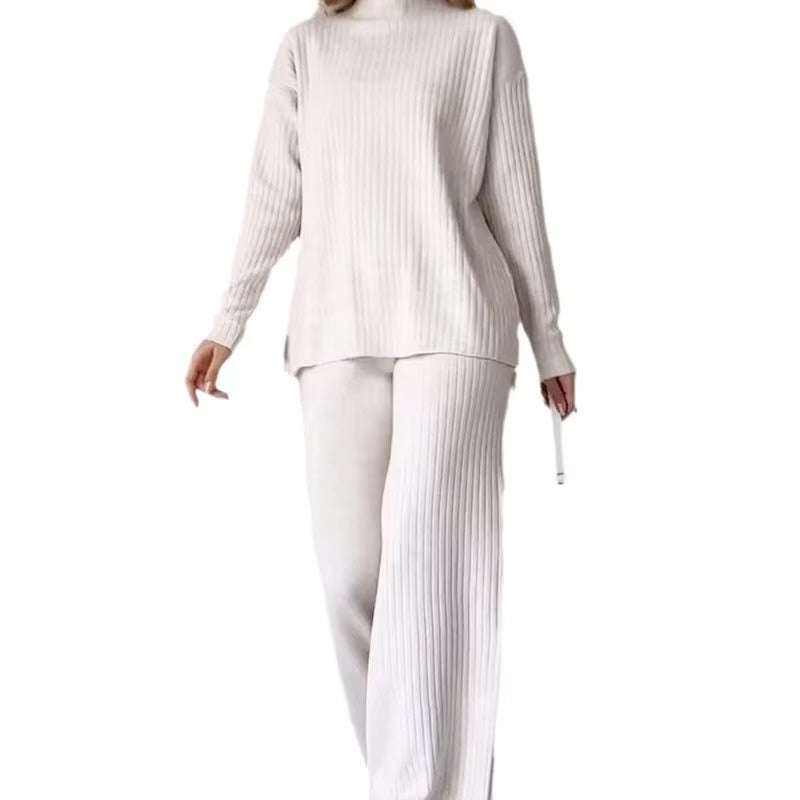 Aria – Tweedelige set met top met lange mouwen en wijdvallende broek