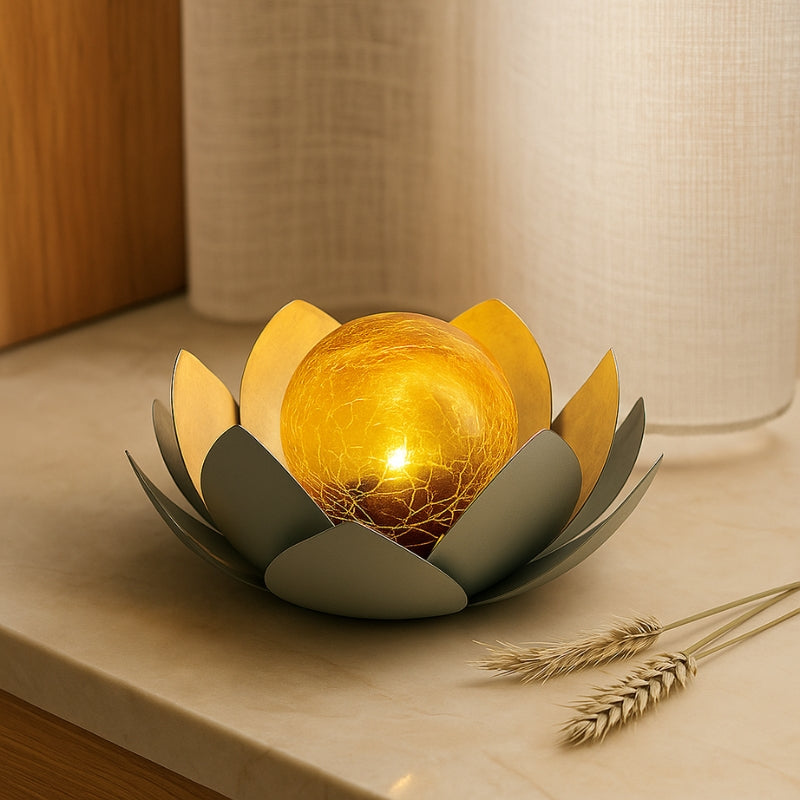 LumeFlora – Op Zonne Energie Lotusvormige Tuinlamp