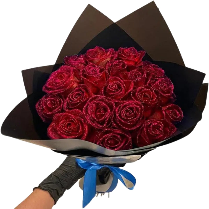 LumiPetal – Glitterrozen met Sprankelende Afwerking voor Elegante Decoratie