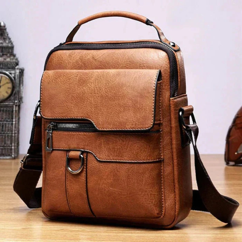 CarryEase - Stijlvolle Multi Pocket Schoudertas met Verstelbare Riem en Rits