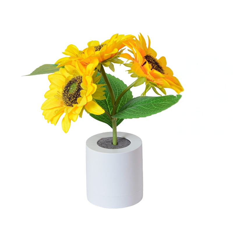 FloraGlow – USB Oplaadbare Zonnebloem LED Nachtlamp voor Decoratieve Sfeer