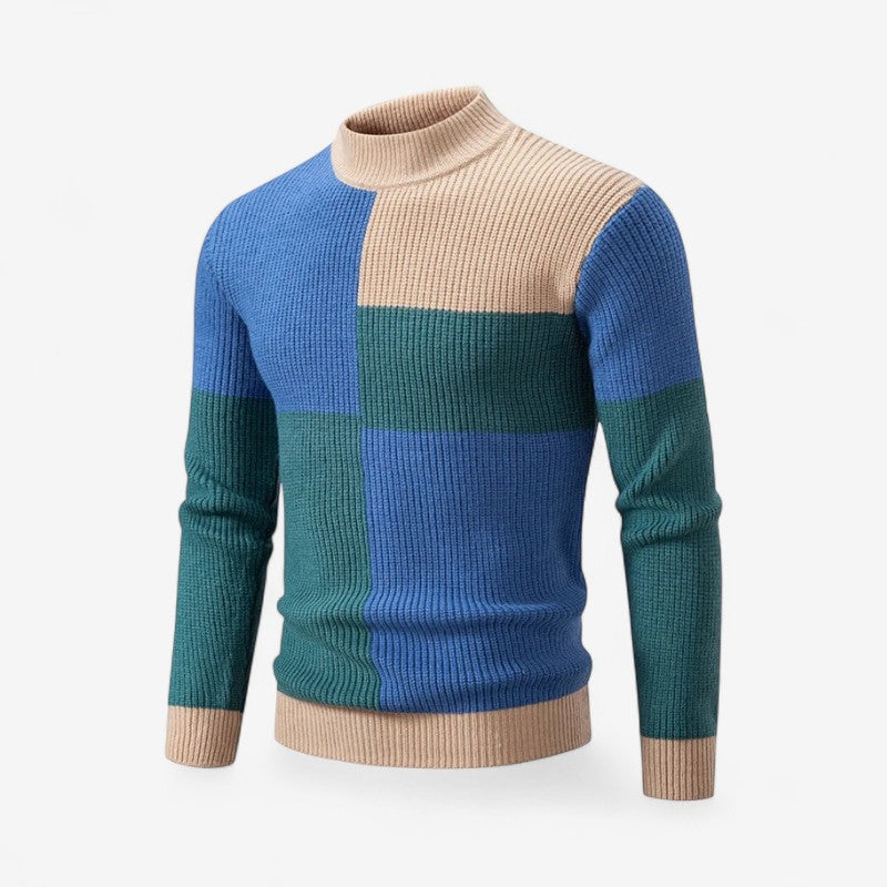 George - Lange Mouw Trui met Ronde Hals en Geribd Detail