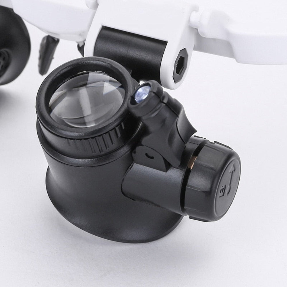 FocusGlide - LED precisie werkbril met verstelbare lenzen en ingebouwde verlichting