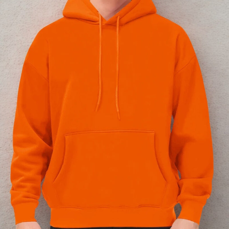 John – Hoodie met lange mouwen verstelbare capuchon en zijzakken