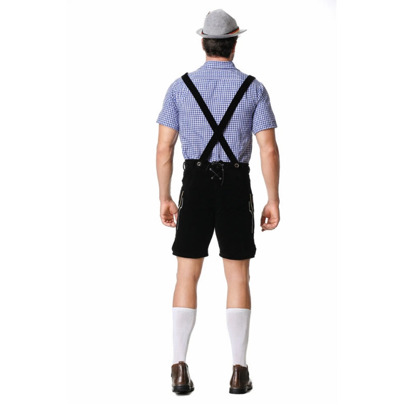 Bravo – Oktoberfest Lederhosen Kostuum met Overhemd en Bretellen