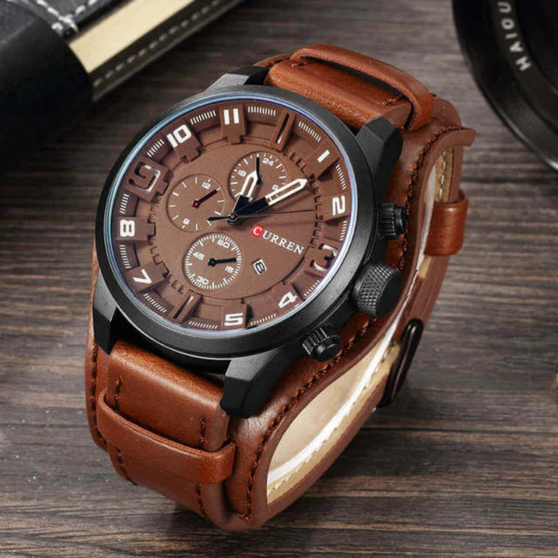 Caleb – Klassiek chronograafhorloge met verstelbare band en nauwkeurige tijdmeting