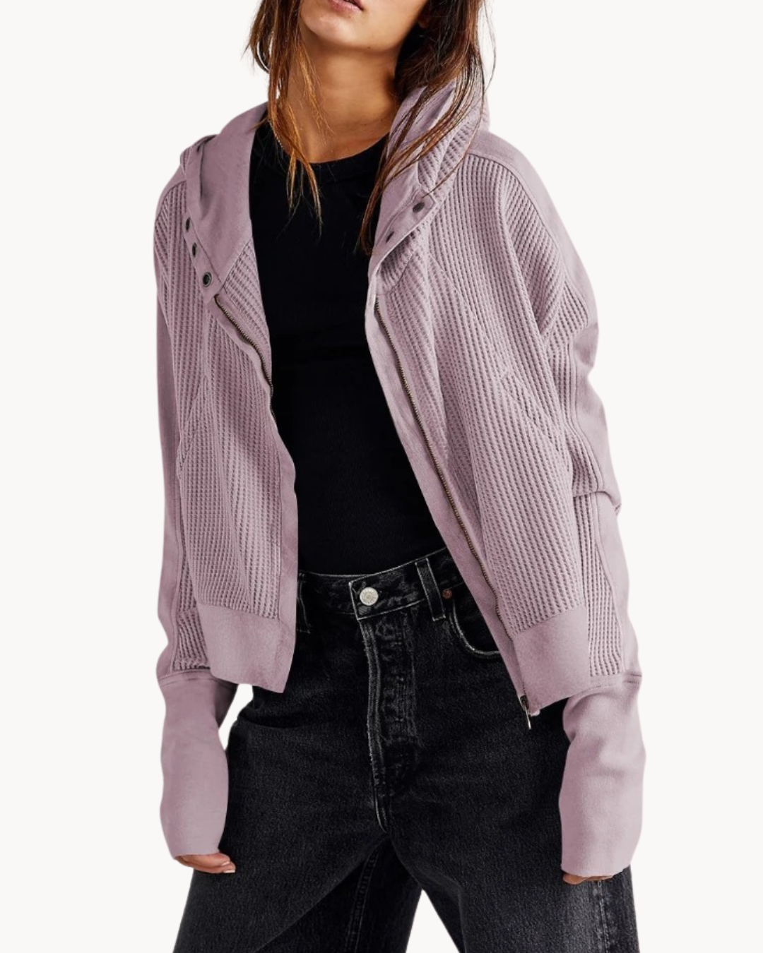 Maxin - Casual jas met capuchon en ritssluiting