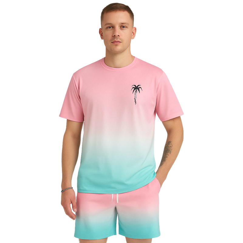 Liam – Set van shirt met korte mouwen en korte broek met printontwerp