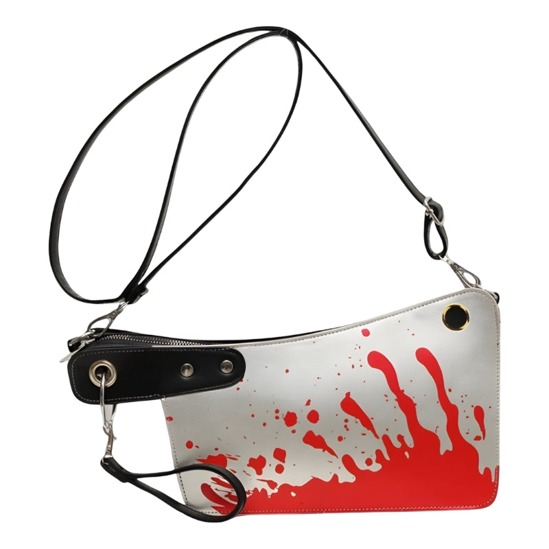 Aurelia – Halloween schoudertas met spetterdesign en verstelbare band