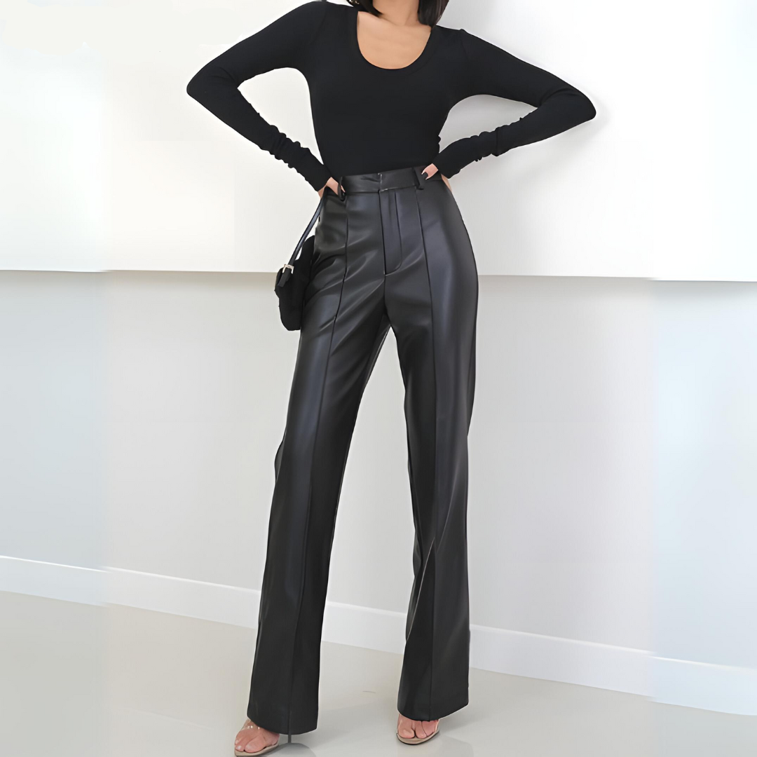 Nova - Broek met hoge taille en verborgen ritssluiting
