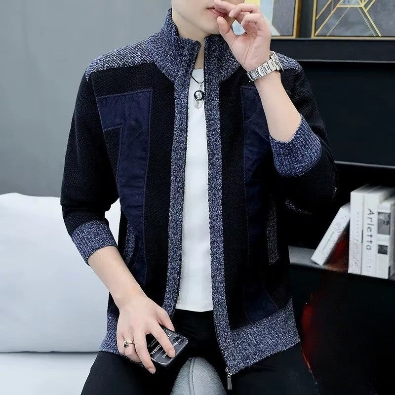 Nathan – Lange Mouw Jas met Rits en Opstaande Kraag