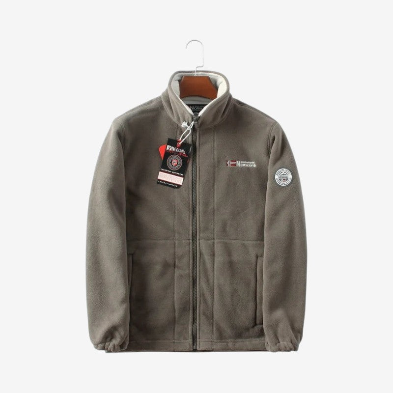 Anthony - Lange Mouw Jack met Staande Kraag en Rits Sluiting