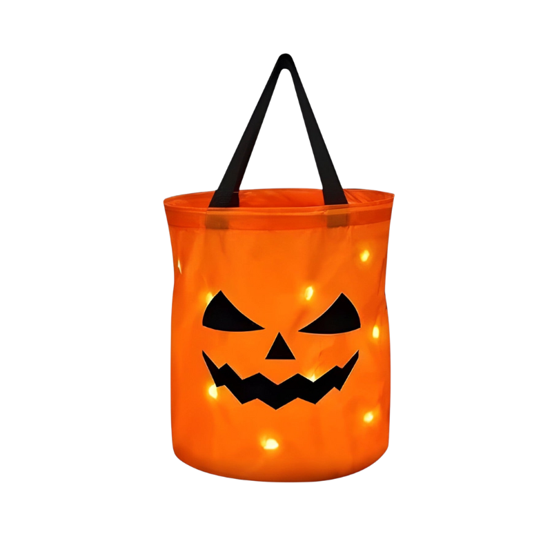 GlowTote – LED pompoen snoepmand voor Halloween decoratie