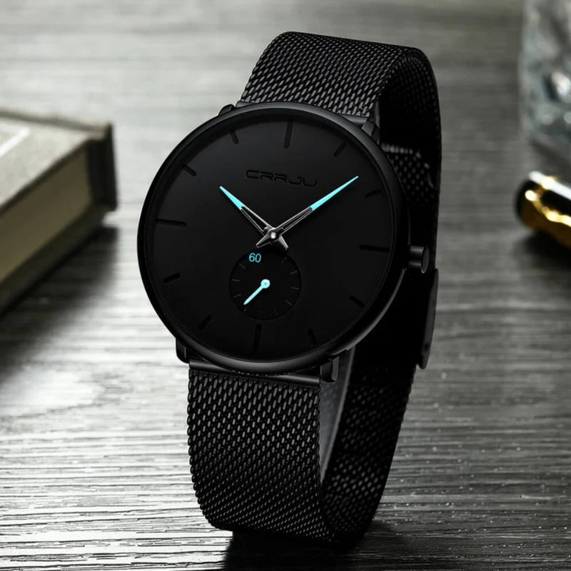 Ethan – Minimalistisch quartz polshorloge met strakke wijzerplaat en verfijnd silhouet