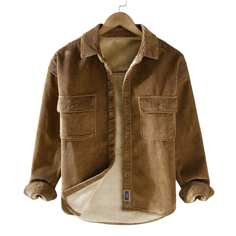 Charles – Casual Corduroy Overhemdjas met Lange Mouwen