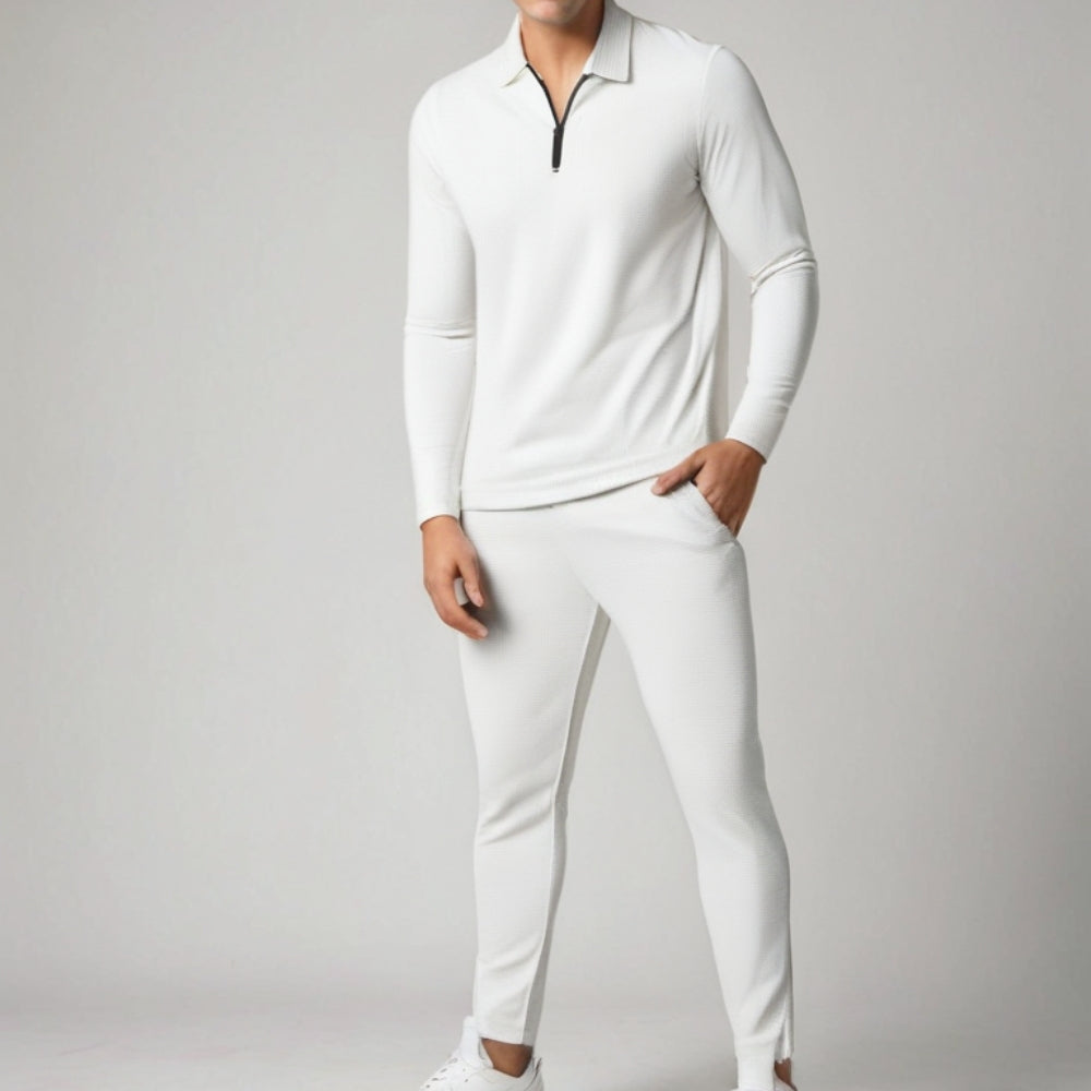 Zayden - Modern trainingspak met ritstop en elastische taillebroek