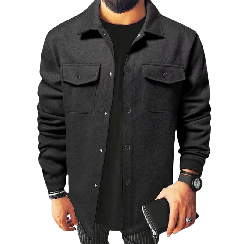 Xander – Modern Overhemdjack met Lange Mouwen en Zakken