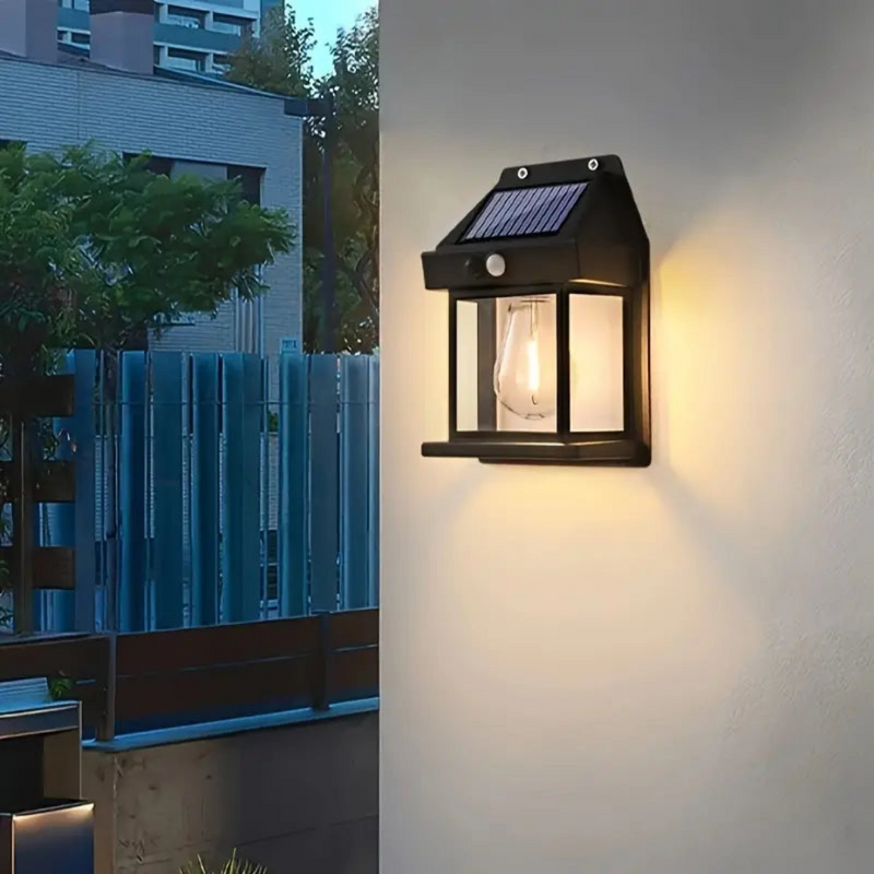 BrightPath – Zonne-muurlantaarn met bewegingssensor voor buitenruimtes