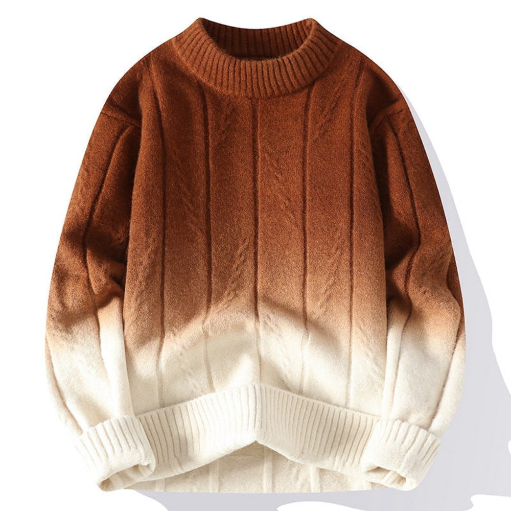 Elias - Relaxed fit trui met lange mouwen en klassieke ronde hals
