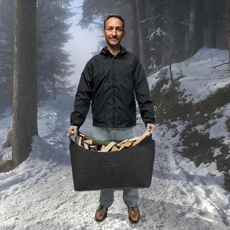 BasketEase – Opvouwbare Opbergmand met Handvat en Zijvak