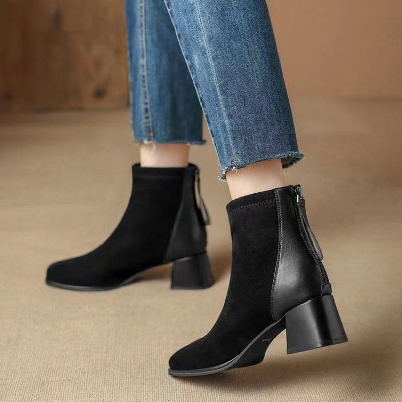 Olivia - Trendy enkellaarsjes met ritsen aan de zijkant