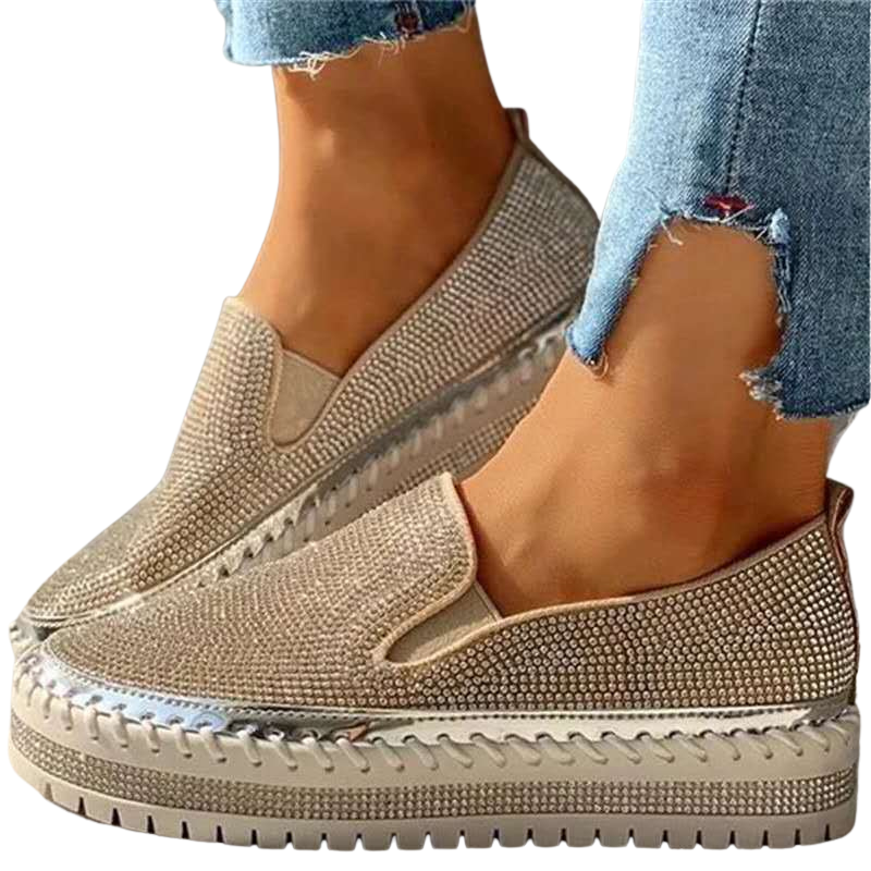 Elise – Antislip Platte Enkel Schoenen met Comfortabele Gewatteerde Binnenzool