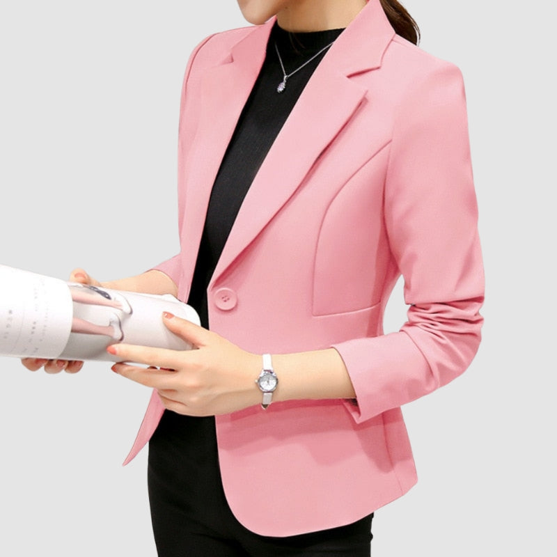 Halen - Lange Mouwen Blazer met Meerdere Zakjes en Slim Fit Ontwerp