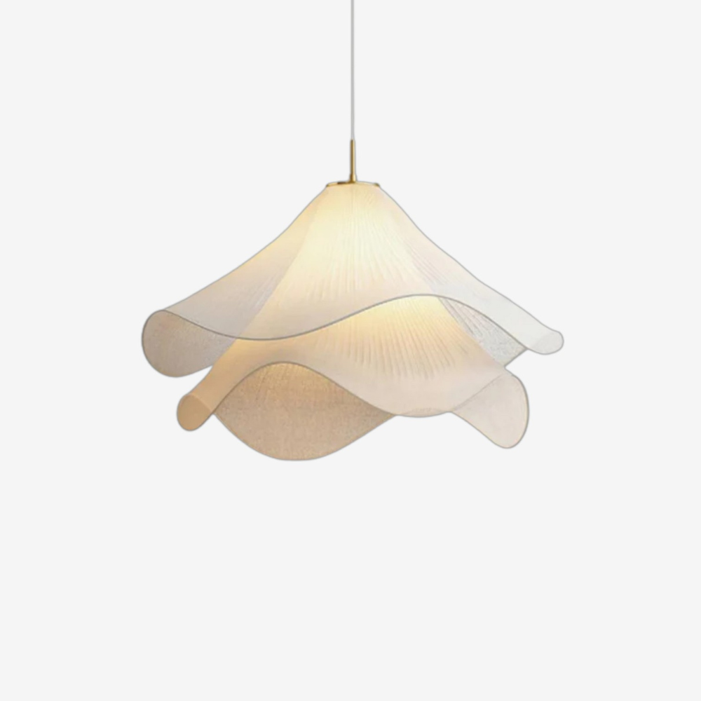 LumiWave – Textiele Plafondlamp met Gelaagde Golvende Kap