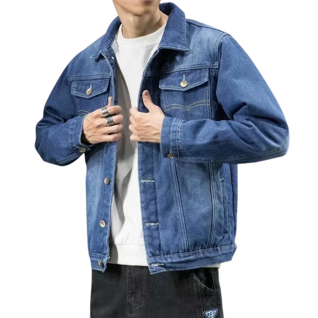 Jade - Klassieke heren denim winterjas voor comfort en stijl