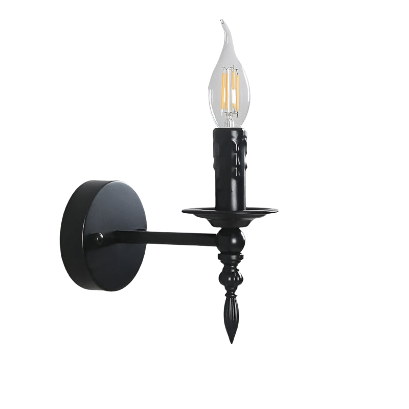 NoirGlow – Wandlamp in kaarsvorm met een klassiek design