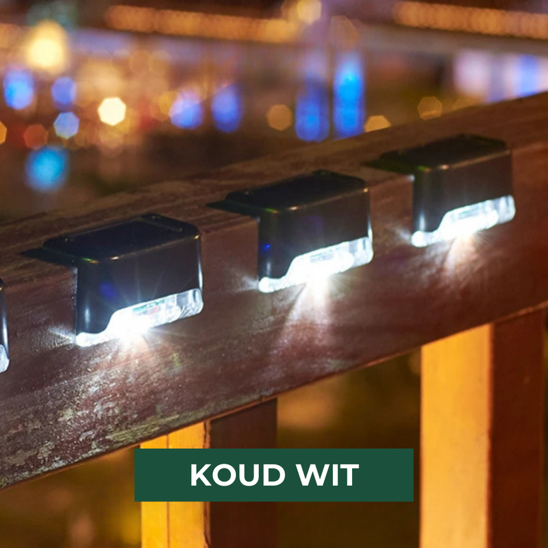 LumiStep – Op zonne-energie werkende trapverlichting voor veiligheid en stijl buitenshuis 1+1 Gratis