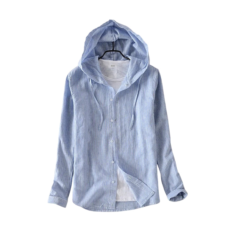 Andrew – Hoodie Overhemd met Lange Mouwen en Knoopsluiting