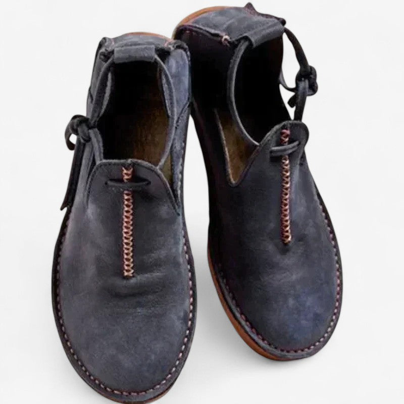 Mary – Ronde Teenlaarzen met slip on en Vetersluiting