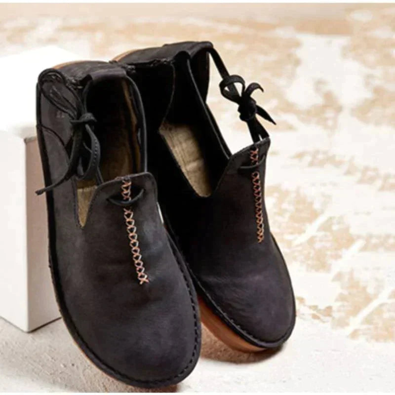 Mary – Ronde Teenlaarzen met slip on en Vetersluiting