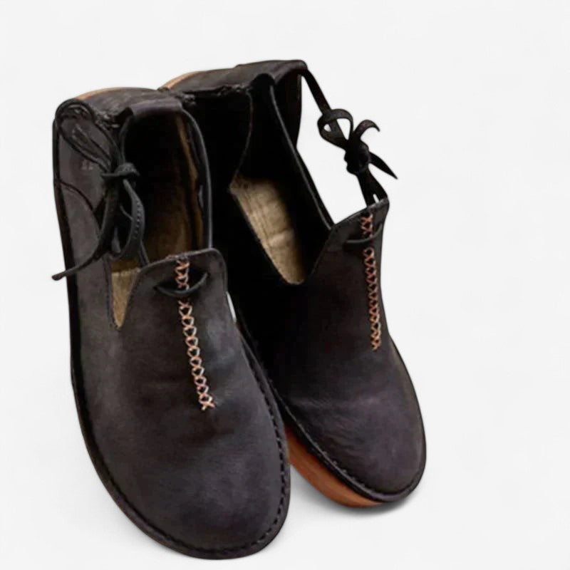 Mary – Ronde Teenlaarzen met slip on en Vetersluiting