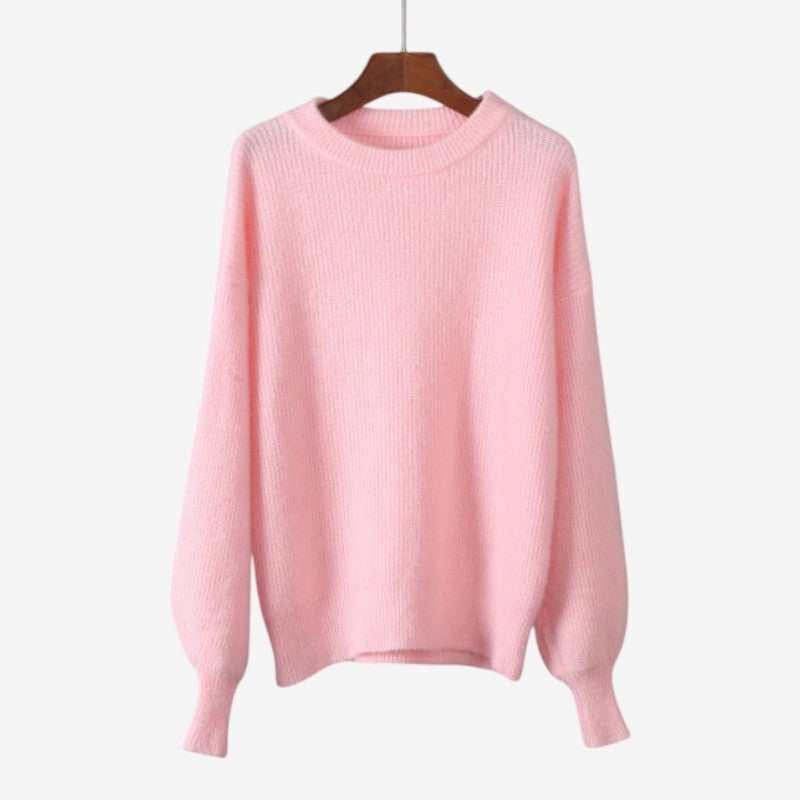 Maya – Oversized Trui met Lange Mouwen en Ronde Hals