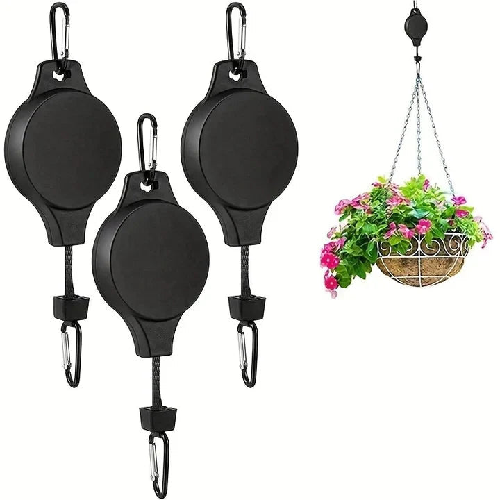 HangEase - Ruimtebesparende plantenhanger met verstelbare hoogte en huisdierbescherming |1+1 Gratis