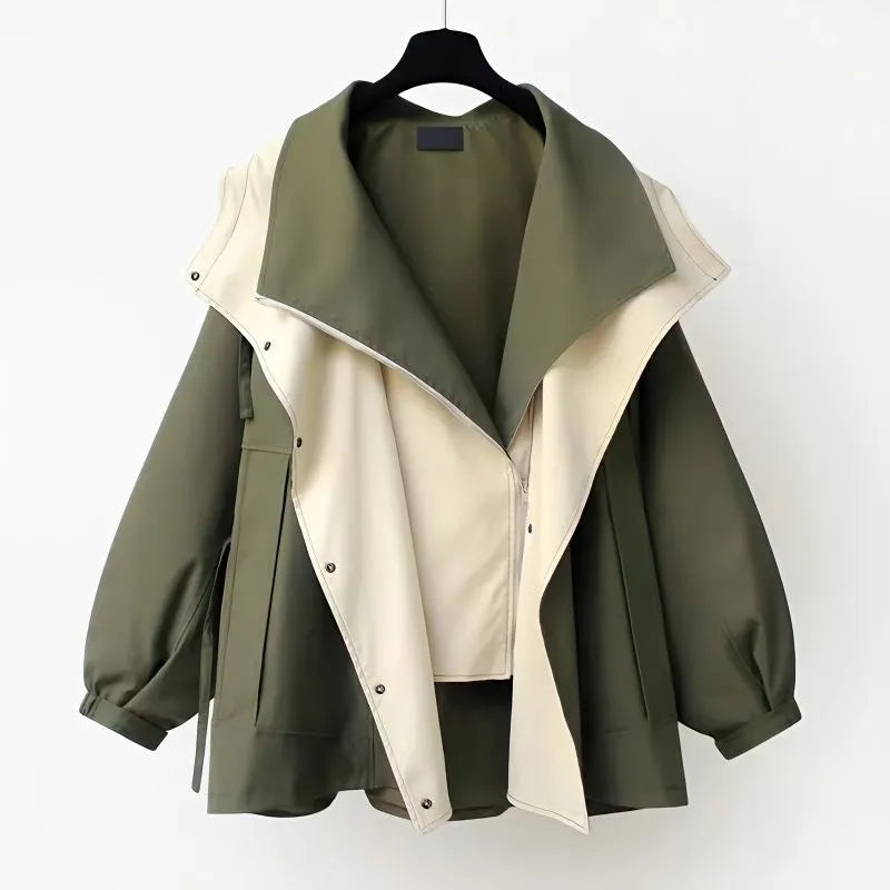 Lotte - legant waterafstotende trenchcoat met knoop vooraan