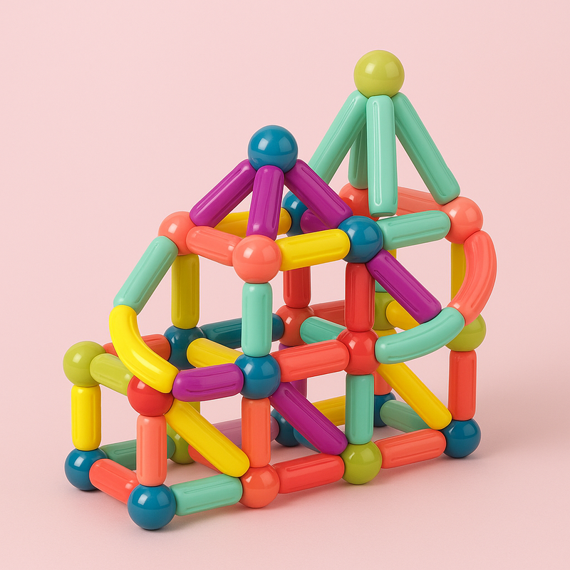 BuildBlox – Bouwspeelgoedset met stokjes voor creatief vormen maken en praktisch spelen
