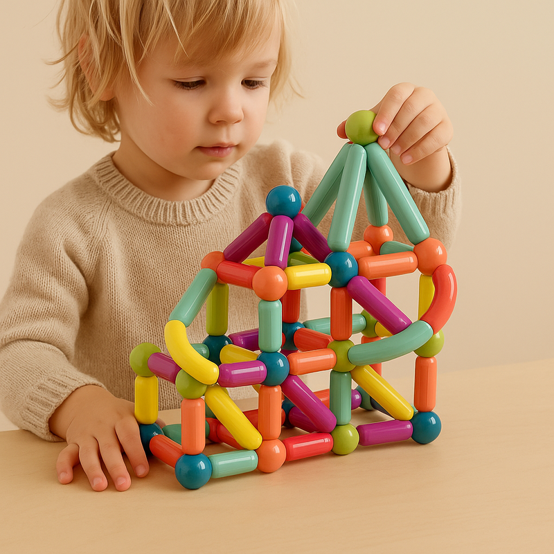 BuildBlox – Bouwspeelgoedset met stokjes voor creatief vormen maken en praktisch spelen