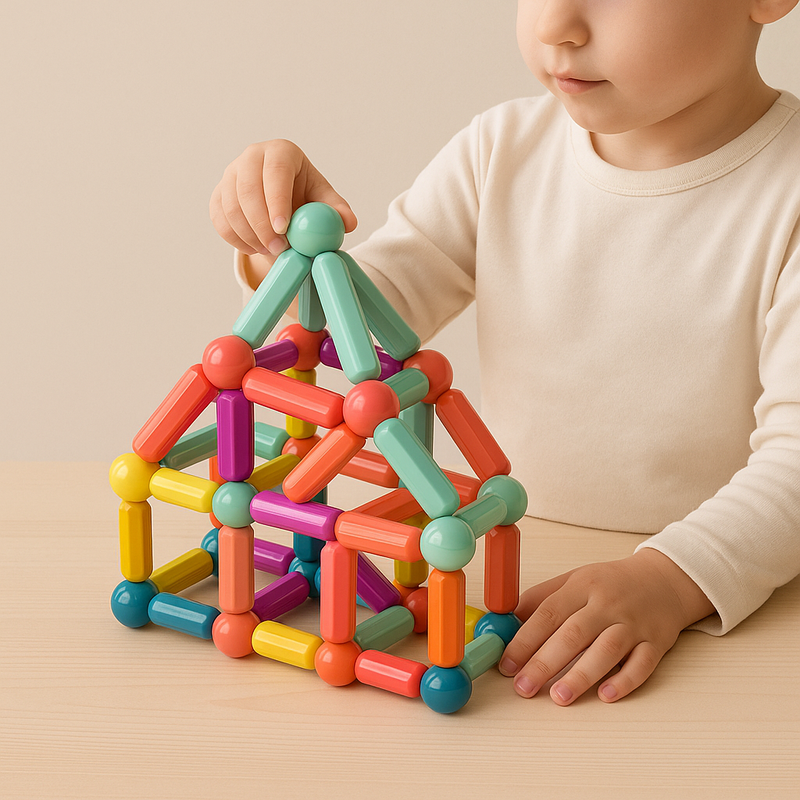 BuildBlox – Bouwspeelgoedset met stokjes voor creatief vormen maken en praktisch spelen