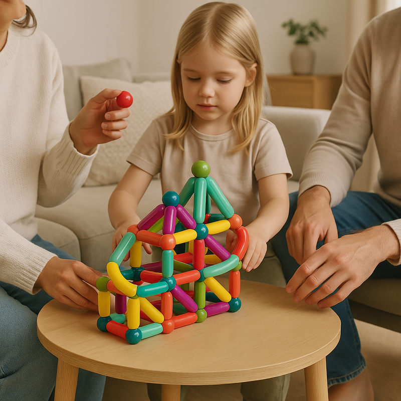 BuildBlox – Bouwspeelgoedset met stokjes voor creatief vormen maken en praktisch spelen