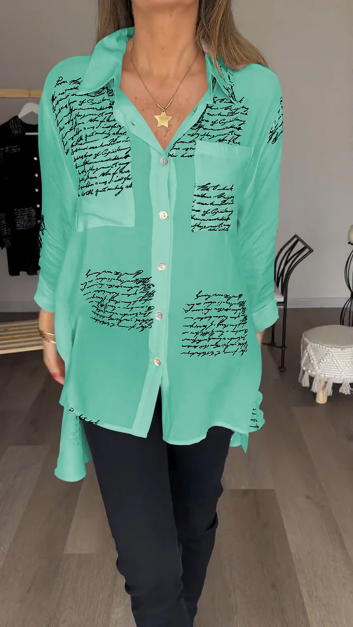 CozyPrint™ - Zacht Letter Shirt