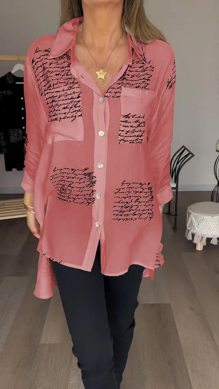 CozyPrint™ - Zacht Letter Shirt