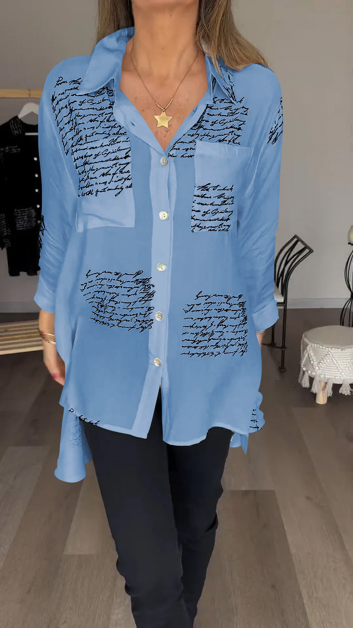 CozyPrint™ - Zacht Letter Shirt